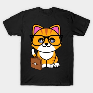 Cute Orange cat is a colleague at work T-Shirt